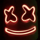 DJ Marshmallo LED Mask Luminous Helmet DIY Bar Music Party Masks Cosplay Props - Orange