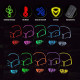 Halloween LED Mask Fluorescent Glowing Mask Cold Light Mask Party EL Mask Light Up Masks Glow In Dark -  Red