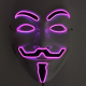EL Wire 10 Colors Optional Glowing Mask for VENDETTA Halloween Cosplay Party Mask - Orange