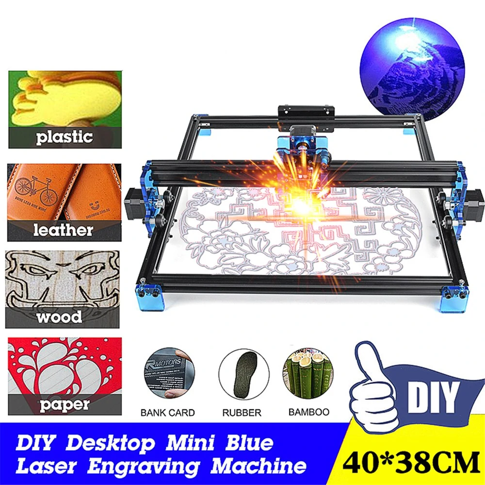 Fan’ensheng Laser Engraving Machine 400mm*380mm Engrave Area Frame Cutter Printer Engraver Metal Wood Stainless Steel Carving