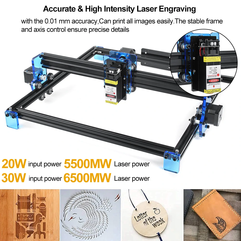 Fan’ensheng Laser Engraving Machine 400mm*380mm Engrave Area Frame Cutter Printer Engraver Metal Wood Stainless Steel Carving