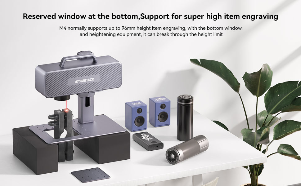 ATOMSTACK M4 Fiber Laser Engraver 12000mm/S Ultra-fast Marking Speed Portable Desktop/Handheld 2-in-1 High-Precision Industrial Grade Marking Machine