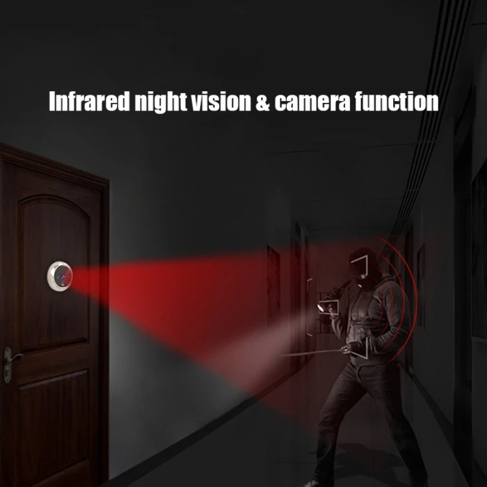 Bakeey Smart Vedio Doorbell 2.8 inch LCD Color Screen Digital Doorbell IR Night Vision Door Peephole Camera Bell