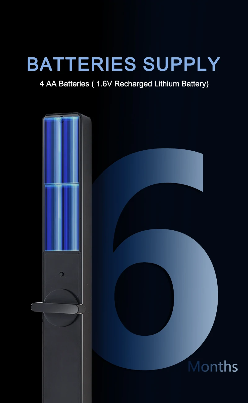 WF-021D Fully Automatic Unlocked Home Apartment Office Smart Fingerprint Digital Aluminum Door Lock Hidden Fingerprint Design