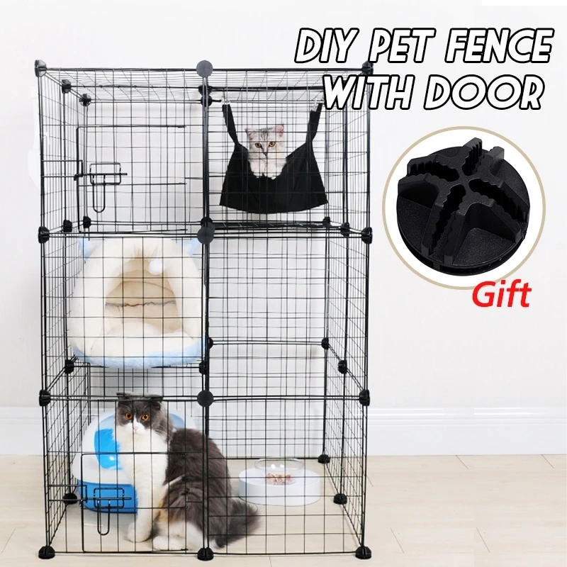 DIY Pet Door Cats Dogs Bird Snap Joint Closet Connector for Home Yard Indoor Fence Cage Playpen