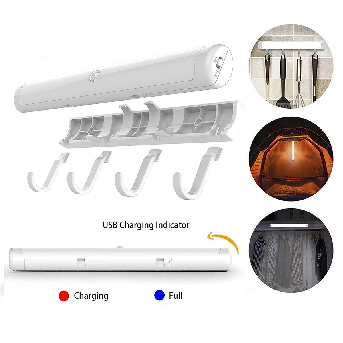 Bakeey Intelligent Human Induction 12 LED USB Charging Night Light Lamp