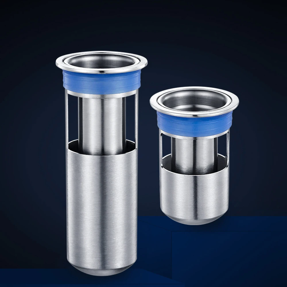 Submarine Kitchen Floor Drains Stainless Steel Hidden Sewer Core Bathroom Deodorant Waste Drain Strainer Cover Anti-odor Backflow Filter From System