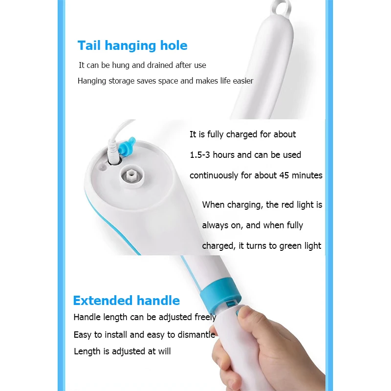 Bakeey Waterproof Electric Massage Bath Brush Bath Brush Multifunctional Long-handled Back Rubbing Bath Face Wash Artifact