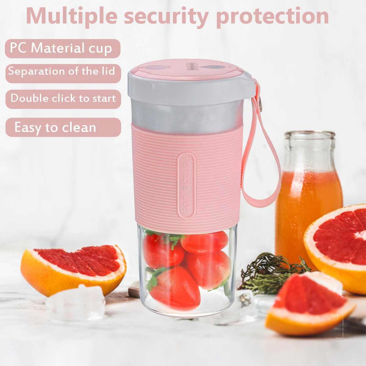 Bakeey 300ML Portable Blender Personal Mini Size Blender USB Rechargeable Juicer Cup 22000Rpm
