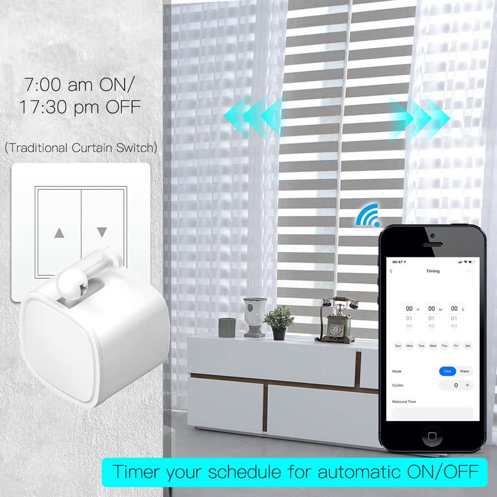 Smart Switch Button Pusher Bluetooth Fingerbot Tuya Smart Life App or Timer Control Add Hub Compatible With Alexa Google Home