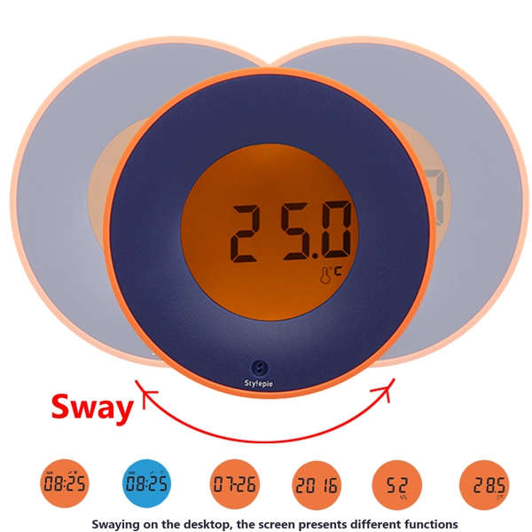 Multifuntional Digital Magic Sway Snooze Alarm Clock Thermometer ℃/℉ Hygrometer Date Two Backlight Colors Display Decor Gift Multifuntional Digital Magic Sway Snooze Alarm Clock Thermometer ℃/℉ Hygrometer Date Two Backlight Colors Display Decor Gift
