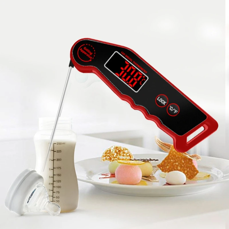 Bakeey LED Meat Thermometer Digital Thermometer Fast Reading in 3 Seconds with Backlight and Calibration For Kitchen
