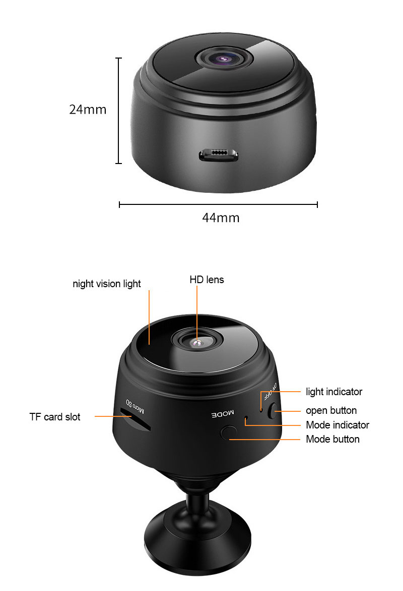 A9 Upgraded 1080P HD Mini Wireless WIFI IP Camera DVR Motion Detection Night Vision Sound Detection for Home Security