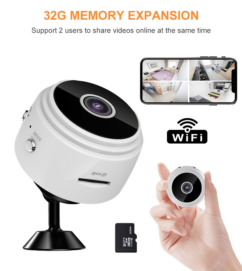 A9 Upgraded 1080P HD Mini Wireless WIFI IP Camera DVR Motion Detection Night Vision Sound Detection for Home Security