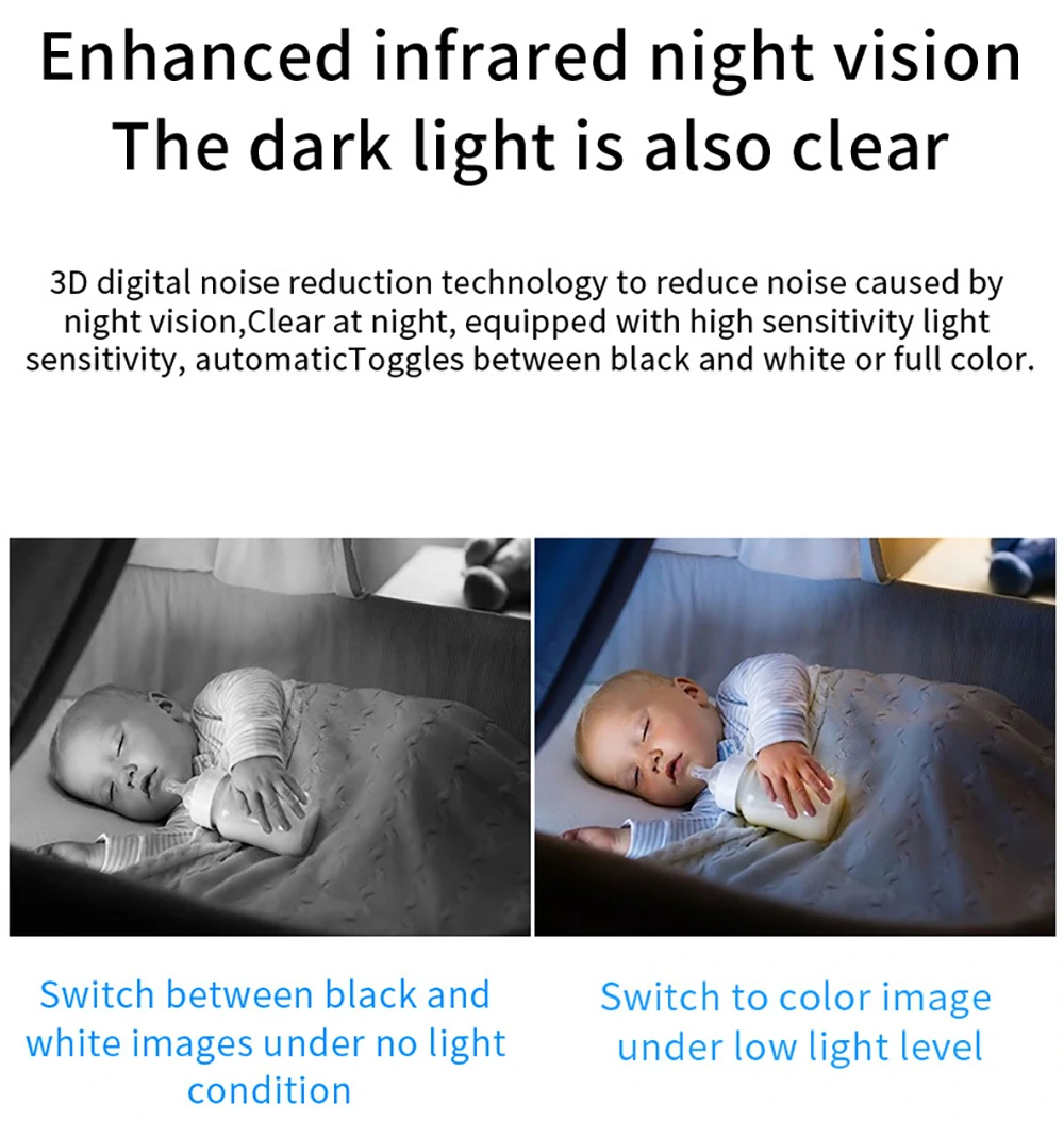 WiFi iP Bulb Camera with Lamp Holder 5G 1080P Wireless Night Vision Color Motion Detection Two-way Audio AP Hotspot Video Playback Home Security Camera