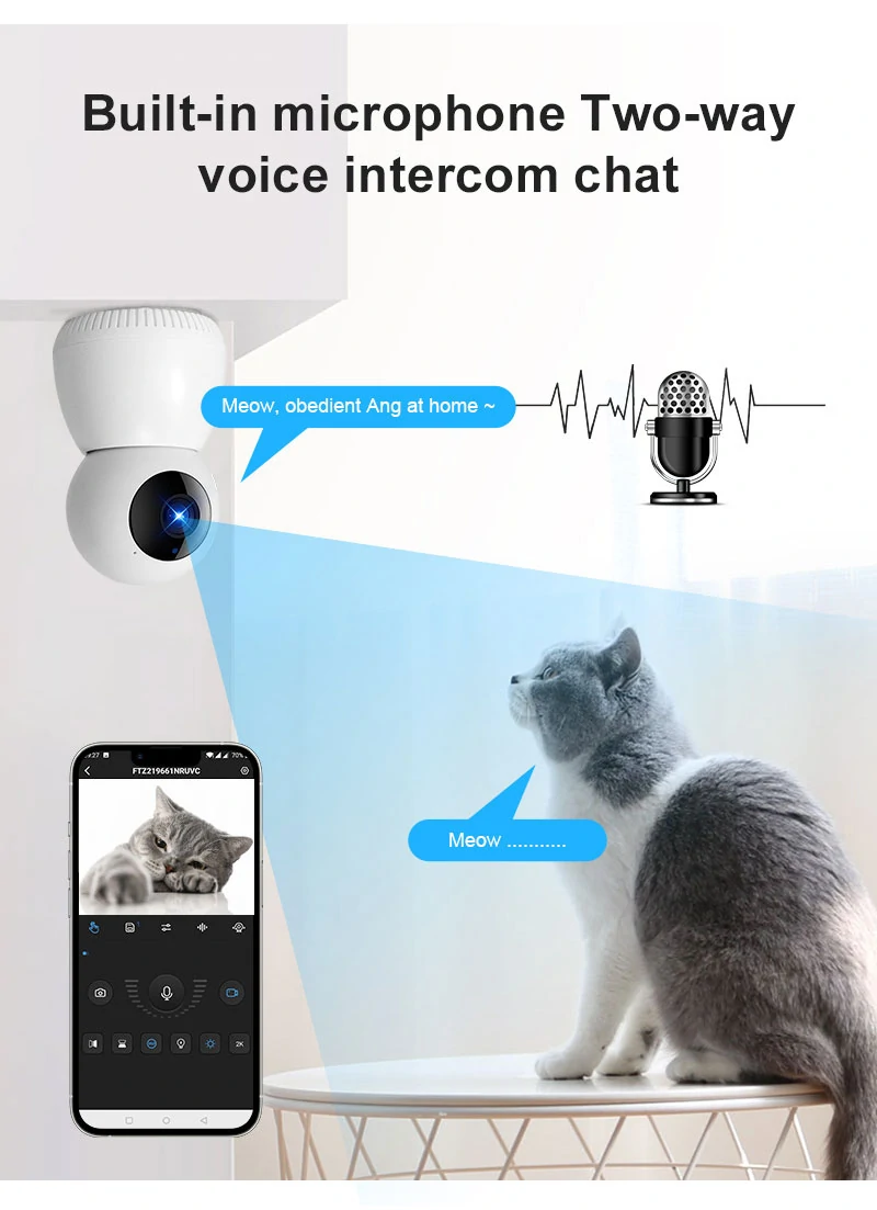 Surveillance Camera 1080P WIFI Camera Home Security Camera Indoor Camera WIFI Baby Monitor Audio Video APP Control