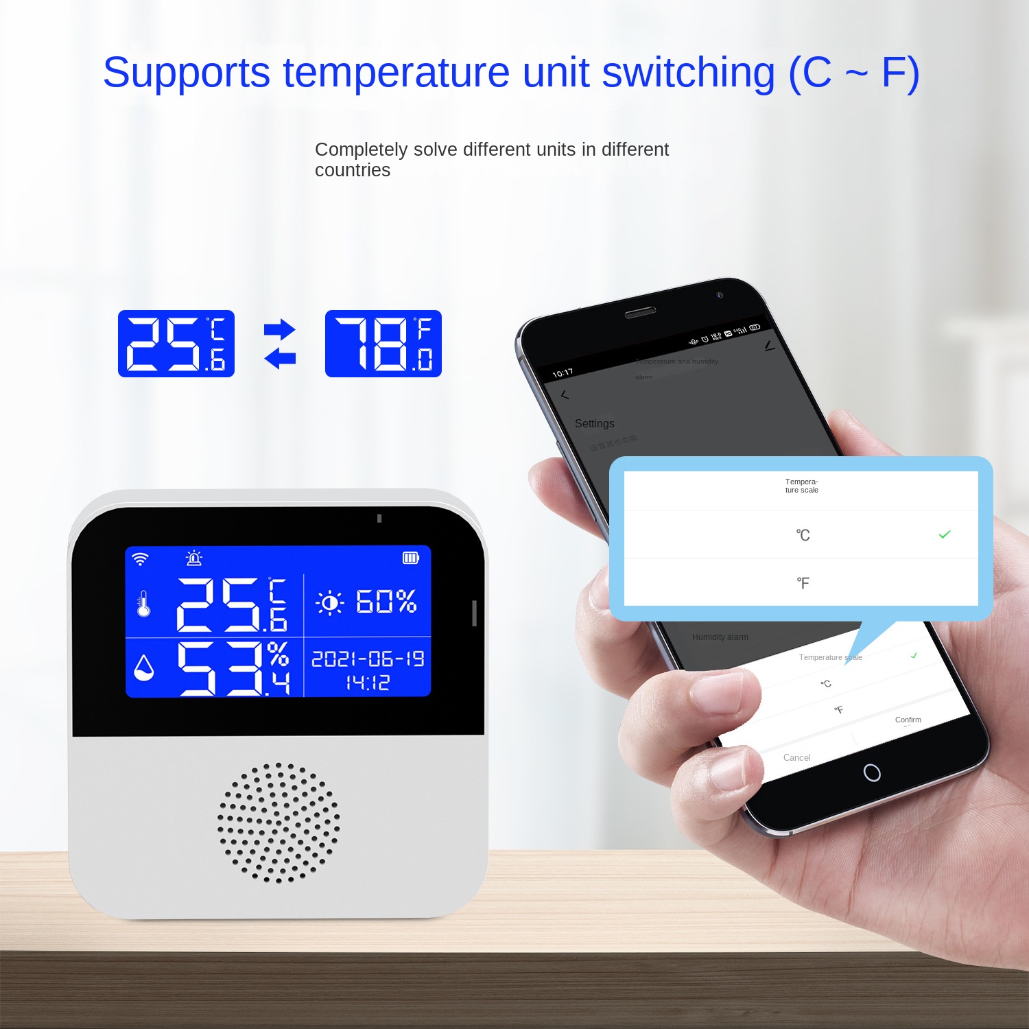 Tuya WiFi Temperature Humidity Sensor With LCD Display Smart Life Remote Monitor Indoor Thermometer Hygrometer Via Google Alexa