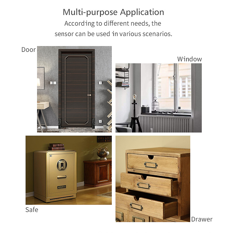 Tuya Doodle Wifi Door Magnetic Sensor Remote Intelligent Linkage Doors And Windows Open And Close Anti-alarm APP Alert Alarm