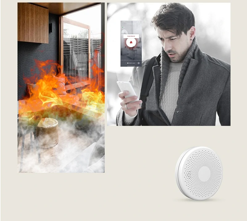 2 in 1 Version WiFi Function Tuya And Smart Life Smoke Detector Sensor & Carbon Monoxide Co Gas Detector Smoke Fire Sound Alarm
