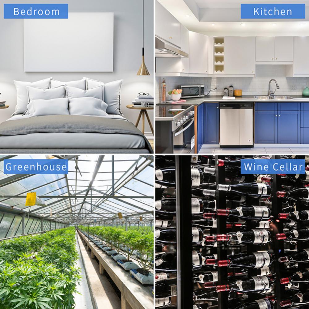 Wireless bluetooth Digital Weather Station Indoor Outdoor Temperature Humidity Meter Alarm Sensor Real-time Remote APP Monitoring Home Thermometer Hygrometer Sensor