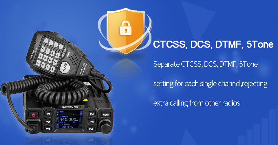 RETEVIS RT95 Car Two-Way Radio Station 200CH 25W High Power VHF UHF Mobile Radio Car Radio CHIRP Ham Mobile Radio Transceiver