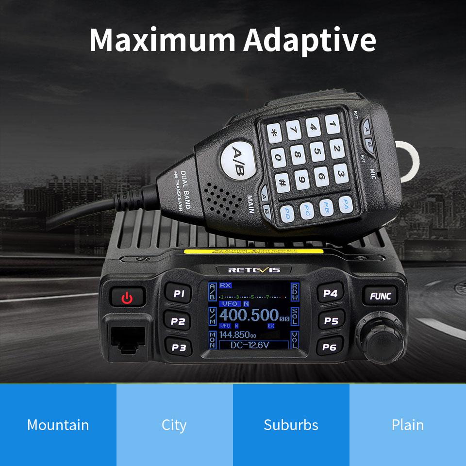 RETEVIS RT95 Car Two-Way Radio Station 200CH 25W High Power VHF UHF Mobile Radio Car Radio CHIRP Ham Mobile Radio Transceiver