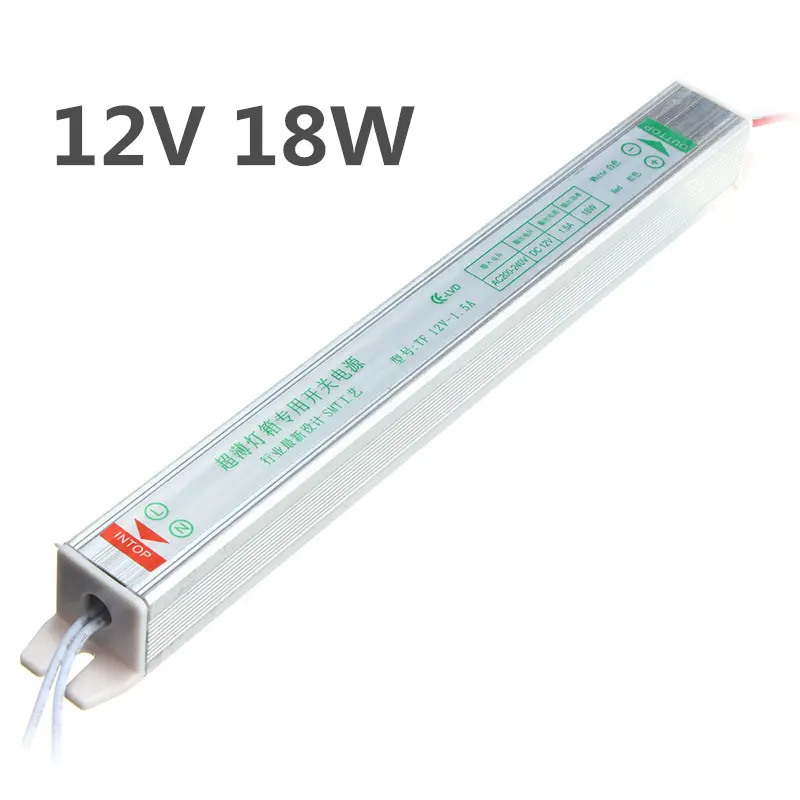 IP20 AC200V-264V To DC12V 18W Switching Power Supply Driver Adapter IP20 AC200V-264V To DC12V 18W Switching Power Supply Driver Adapter