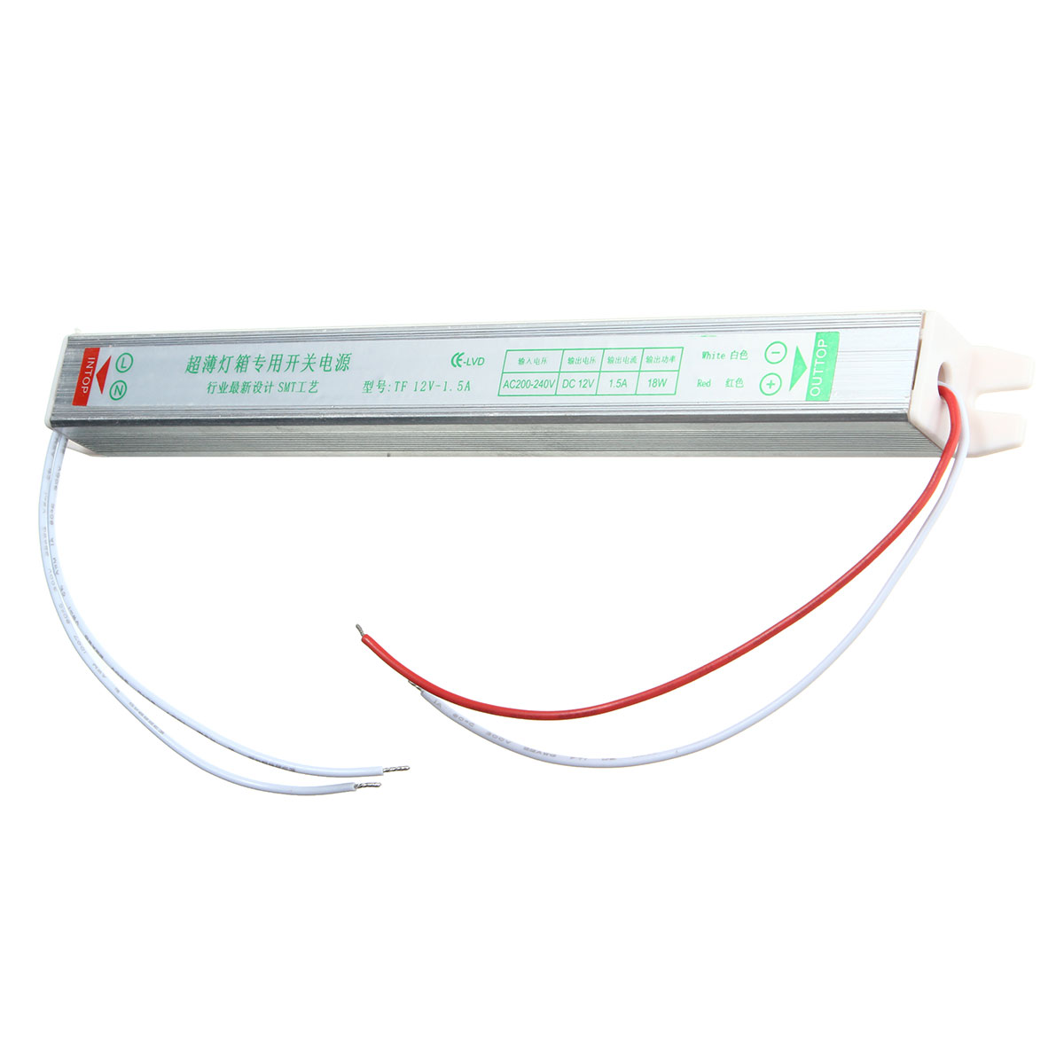 IP20 AC200V-264V To DC12V 18W Switching Power Supply Driver Adapter IP20 AC200V-264V To DC12V 18W Switching Power Supply Driver Adapter