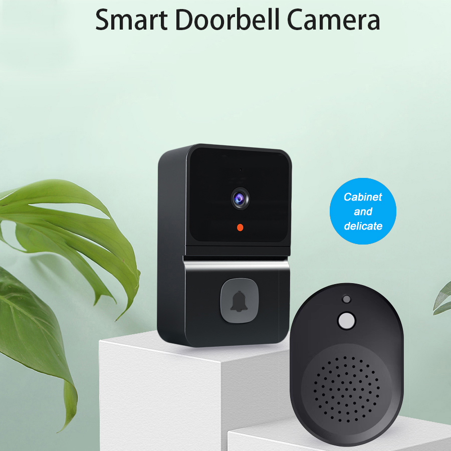 2.4G WiFi Video Doorbell Wireless HD Night Vision Remote Phone Monitoring Two-way Intercom Alarm Notification Push Motion Detection Intelligent Camera Door Bell