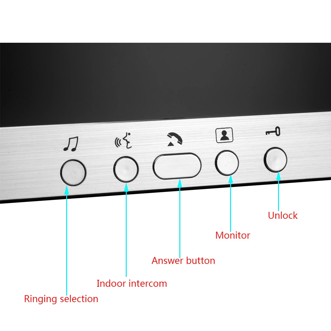 7inch Video Doorbell Camera with Monitor Hands-free Intercom IR Night Vision IP55 Waterproof Built-in 16 Chord Sounds Video Door Entry Security System