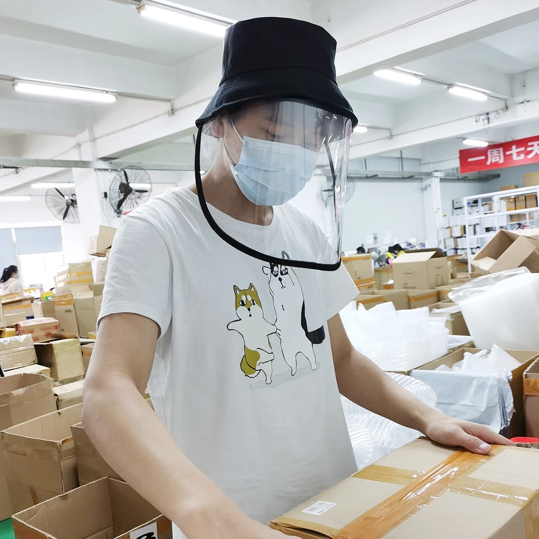 PULUZ PU464 Fisherman Hat Face Shield Protective Mask Windproof Dustproof Antifoam Detachable