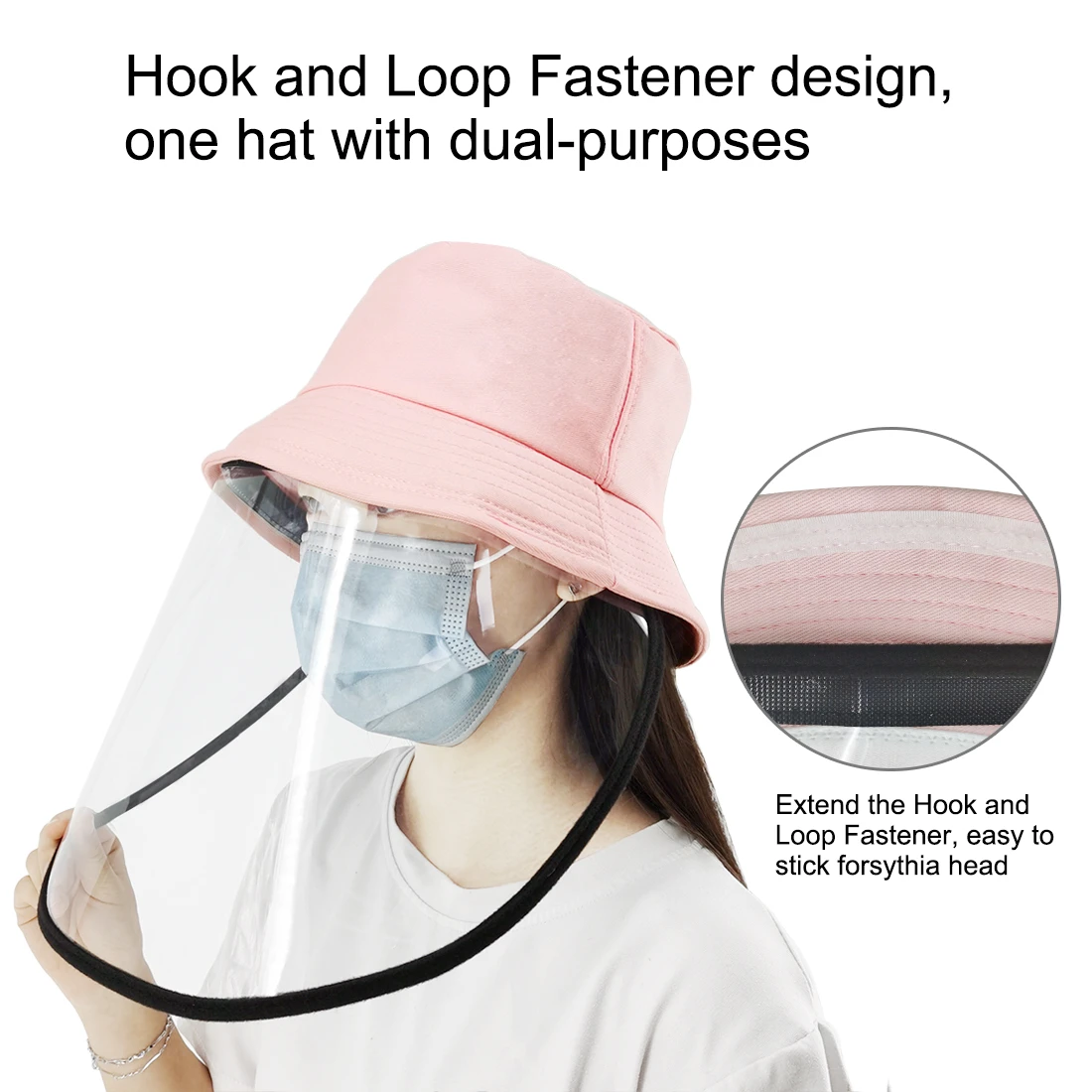PULUZ PU464 Fisherman Hat Face Shield Protective Mask Windproof Dustproof Antifoam Detachable