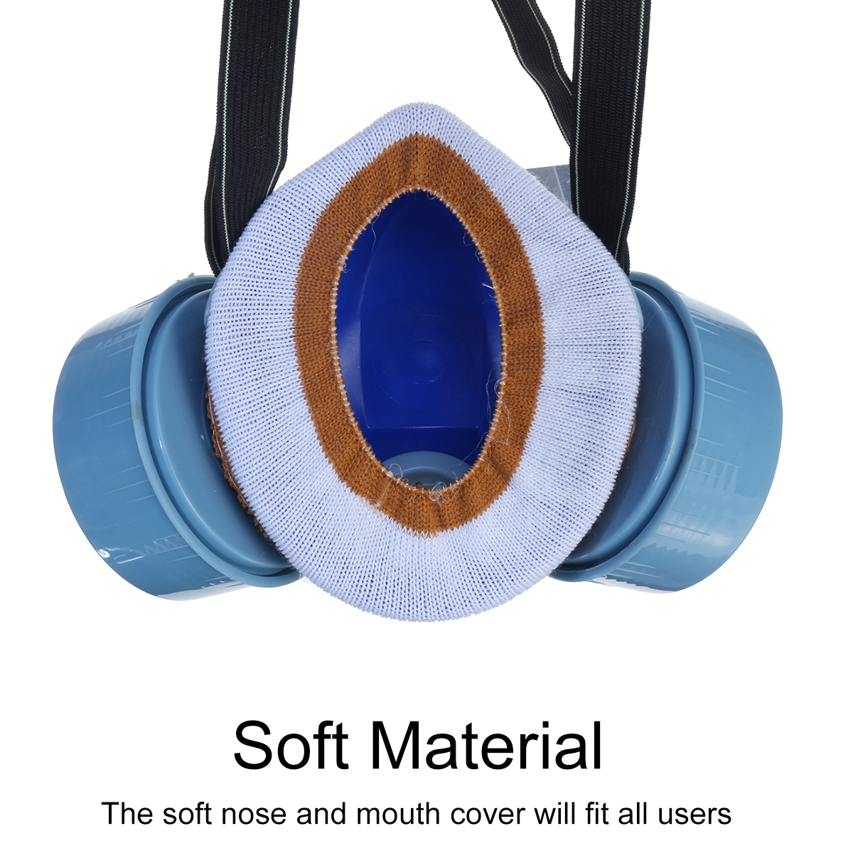 Gas Mask Full Face Dual Filters Respirator Reusable Air Spray Protective Goggles