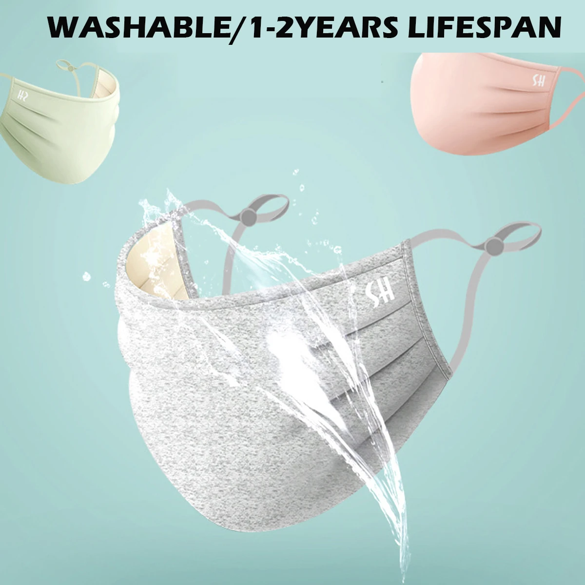 Elastic PM2.5 Mouth Mask Anti Dust Mask Filter Washable Anti Fog