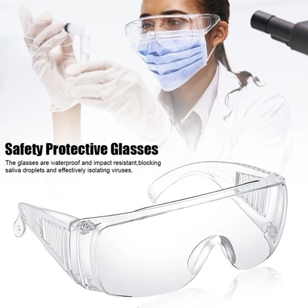 Safety Goggles Foldable Adjustable Anti-fog Anti-Sneeze Liquid Eye Protection Anti-Droplets Windproof Lab Glasses Clear Lens