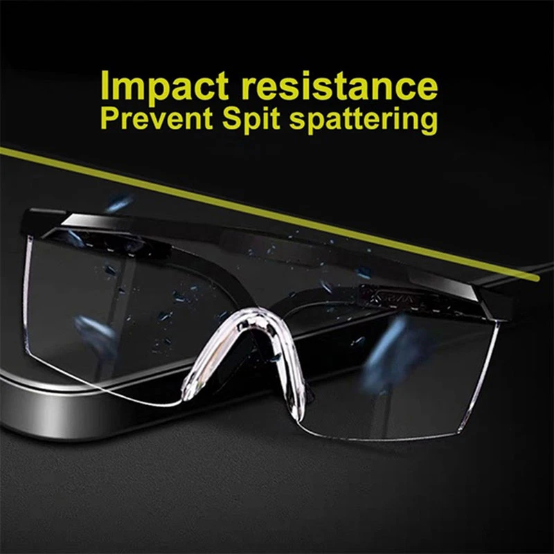 Safety Goggles Foldable Adjustable Anti-fog Anti-Sneeze Liquid Eye Protection Anti-Droplets Windproof Lab Glasses Clear Lens