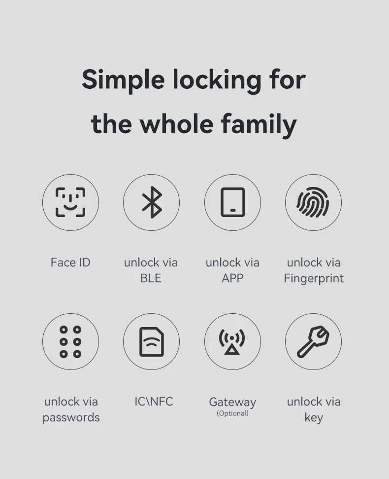 3D Face Smart Door Lock Security Camera Monitor Intelligent Fingerprint Password Biometric Electronic Key Unlock