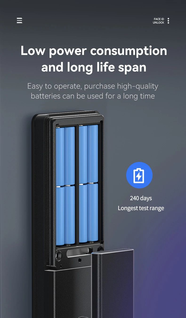 3D Face Smart Door Lock Security Camera Monitor Intelligent Fingerprint Password Biometric Electronic Key Unlock