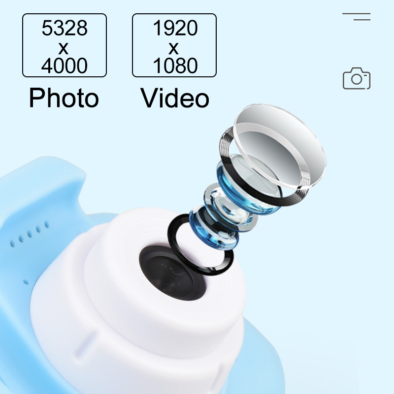 8M 1080P 4X Zoom Mini Digital Camera 2 inch Screen support 32GB TF Card for Kids Baby Cute Camcorder Video Chil