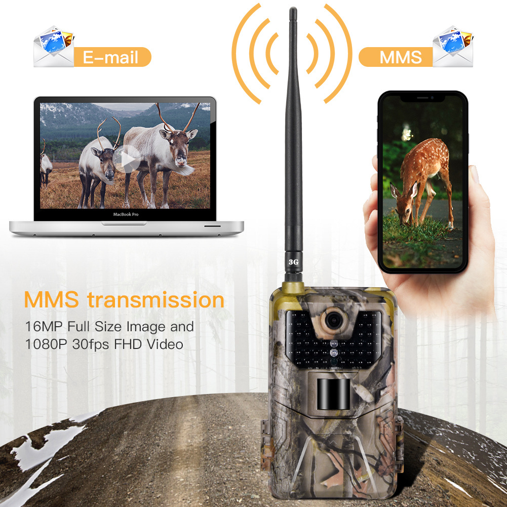 Suntek HC-900LTE 4G MMS SMS Email 16MP HD 1080P 0.3s Trigger 120° Range IR Night Vision Wildlife Trail Hunting Camera Trap Camera