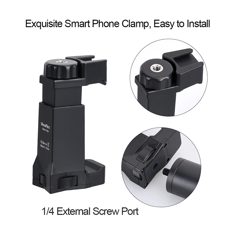 VIEWFLEX VF-H1 Smartphone Clamp Clip Holder for Handle Stabilizer Tripod