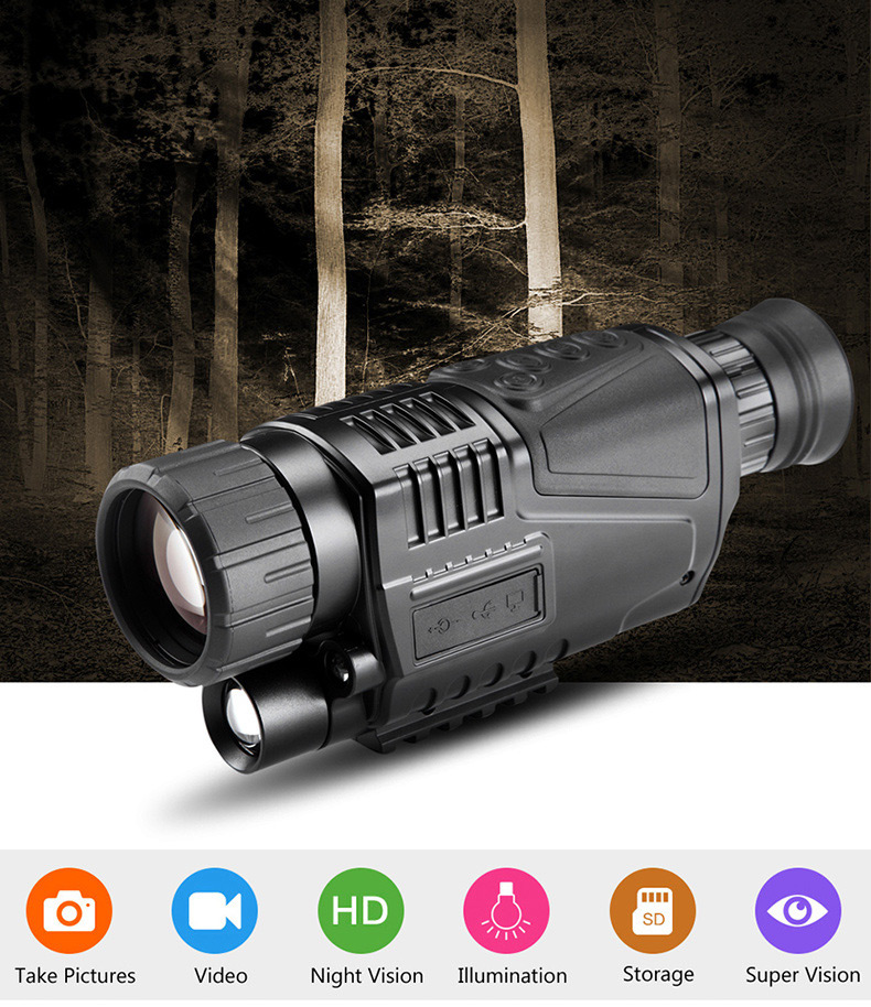 NVI-300 IR Infrared Digital Night Vision Wildlife Observe Hunting Telescope Range 200M Support Taking Photos Recording Replaying
