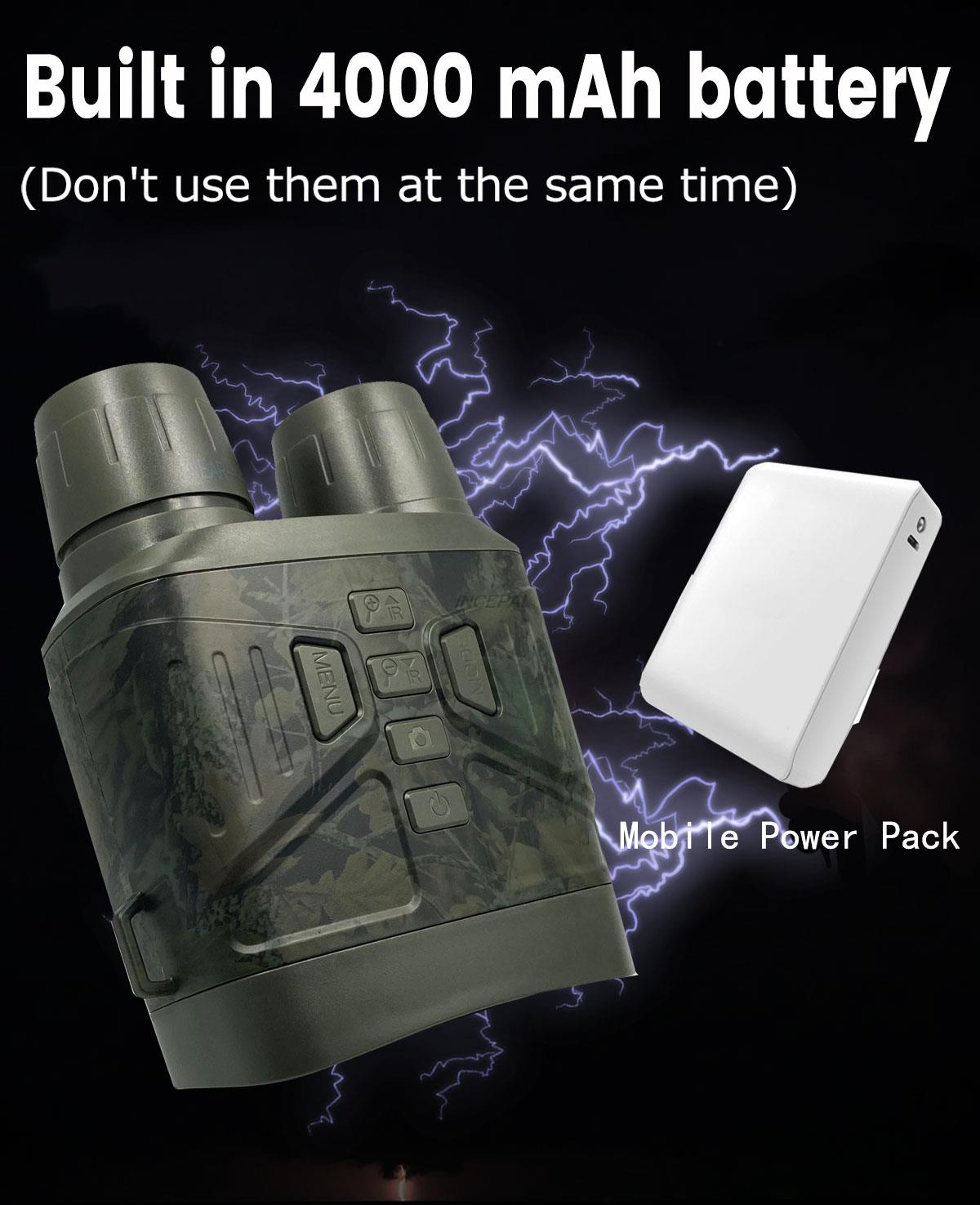 NV4000C 36MP 4K 5X Digital Zoom Night Vision Goggles 3 inch Display Infrared Optical Binocular Night-Vision Photo Video Taking 150-200M Full Dark Viewing Distance