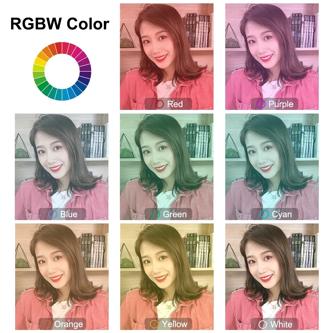 PULUZ PKT3050 11.8 inch RGBW Dimmable LED Ring Light for Vlogging Selfie Photography Video Broadcast Live with 110cm Tripod Mount