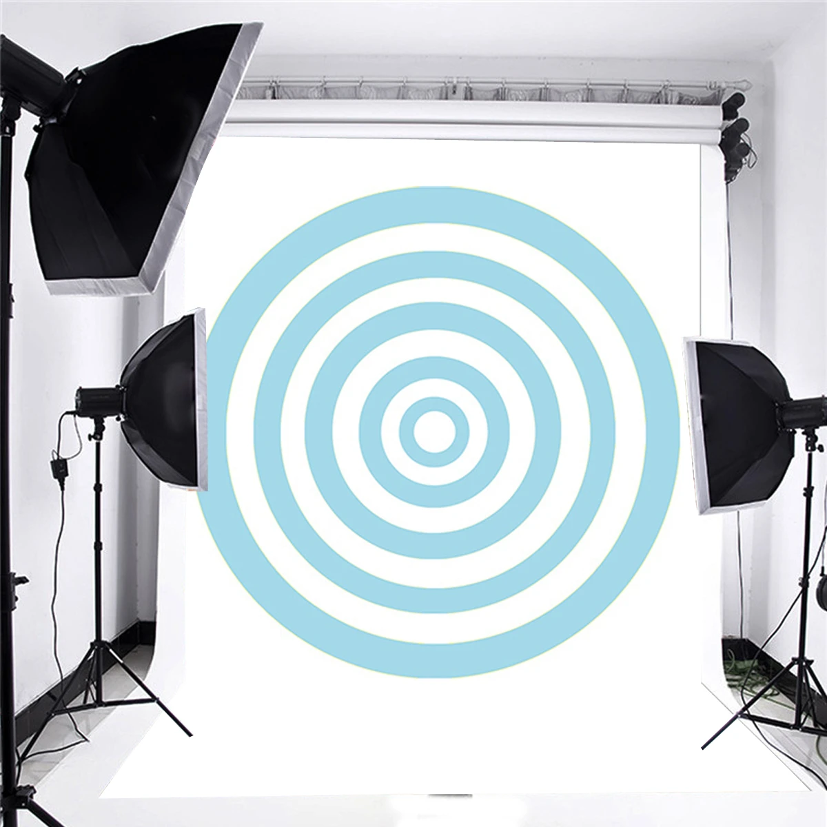 3x5FT Blue Circle Photography Backdrop Photo Studio Background 3x5FT Blue Circle Photography Backdrop Photo Studio Background