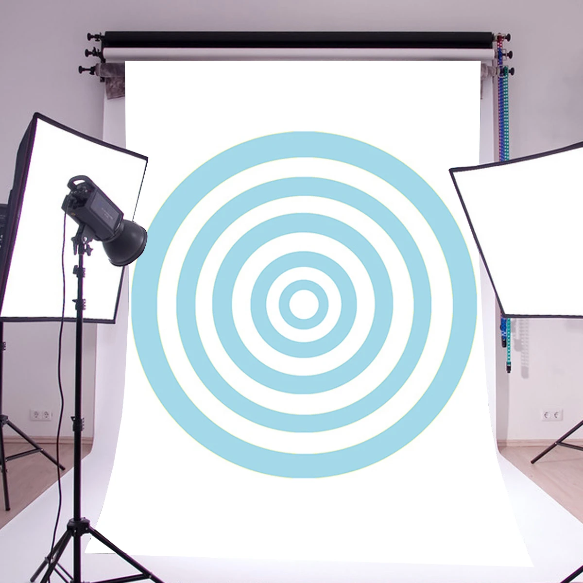 3x5FT Blue Circle Photography Backdrop Photo Studio Background 3x5FT Blue Circle Photography Backdrop Photo Studio Background