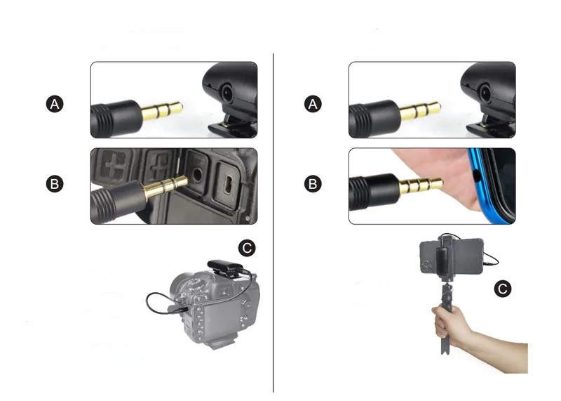 Kaopomic 1T1R Wireless Microphone System with Mini Tripod for DSLR Camera Camcorder Mobile Phone PC Live Broadcast Lavalier Condenser Chest Mic for Filmmaking Vlog