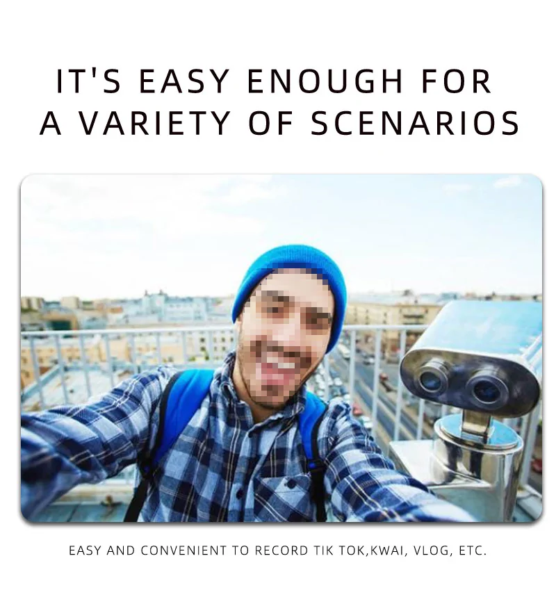 Kaopomic 1T1R Wireless Microphone System with Mini Tripod for DSLR Camera Camcorder Mobile Phone PC Live Broadcast Lavalier Condenser Chest Mic for Filmmaking Vlog