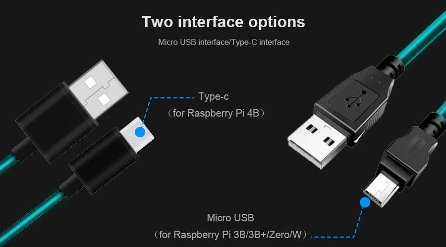 YAHBOOM® Raspberry Pi 5V 3A Power Supply Charger with Power On/Off Switch for 3B+/4B/ZERO/W
