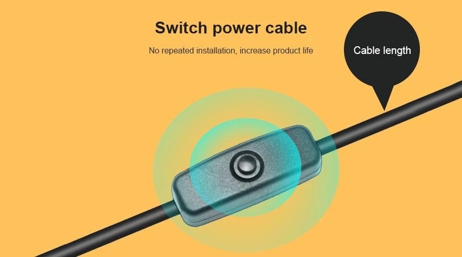 YAHBOOM® Raspberry Pi 5V 3A Power Supply Charger with Power On/Off Switch for 3B+/4B/ZERO/W